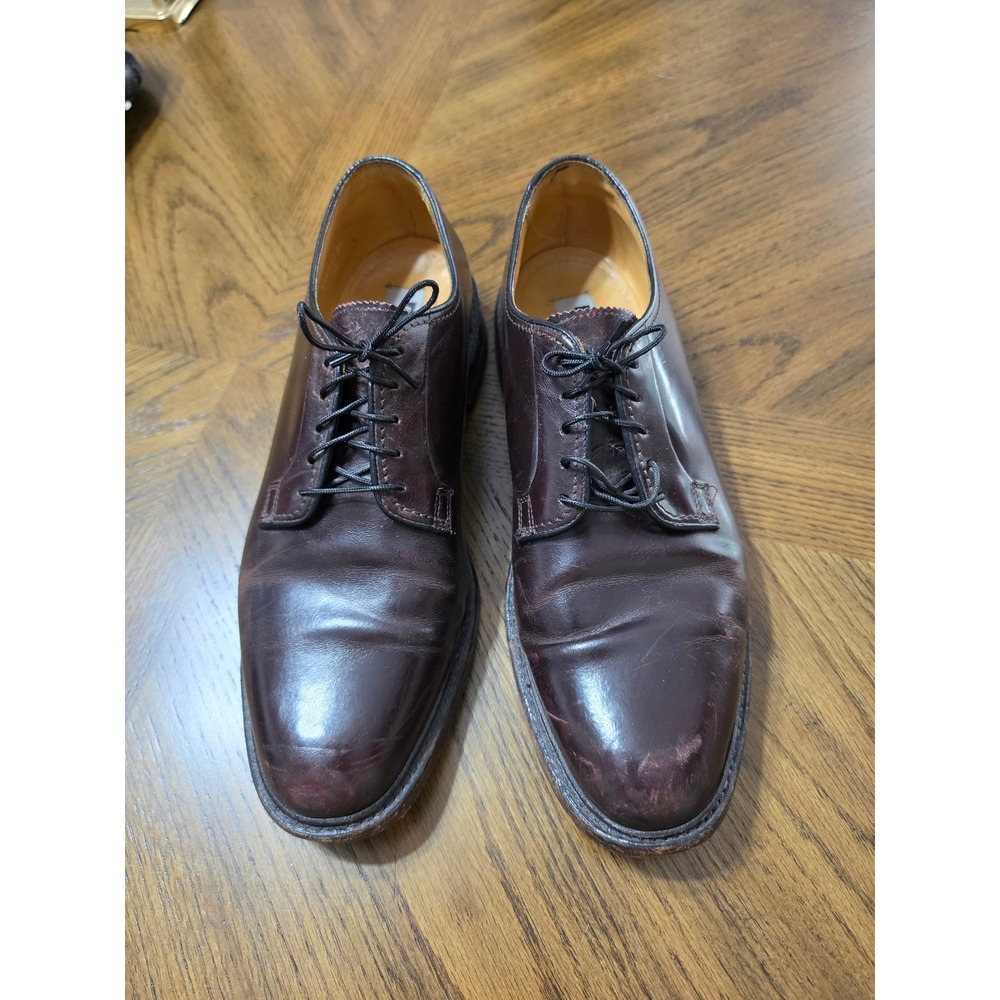 Florsheim Imperial Plain Toe Blucher Burgundy Leather Derby Shoes 495033 03 FLAW